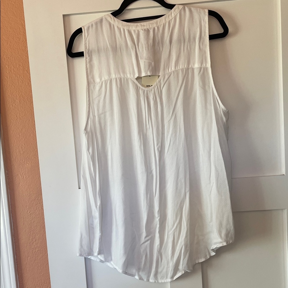Lucky Brand White Sleeveless Blouse - Picture 4 of 4